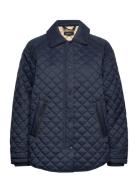 Quilted Jacket With Turn-Down Collar Esprit Collection Navy