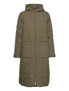 Slfnora Quilted Coat Selected Femme Khaki