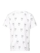 Owl Aop T-Shirt - Gots/Vegan Knowledge Cotton Apparel White