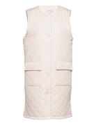 Laila Quilted Long Waistcoat Sirup Copenhagen Pink