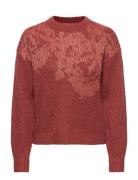 Knitted Wool Blend Jumper Esprit Collection Burgundy