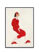 Red With Pearls - 50X70 Paper Collective Patterned