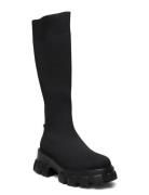 Biaprima Knee High Sock Boot Knit Bianco Black