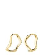 Alberte Organic Shape Hoop Earrings Pilgrim Gold