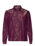 Cotton Lurex Regular Fit Shirt Scotch & Soda Purple