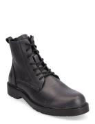 Slhthomas Leather Boot B Noos Selected Homme Black