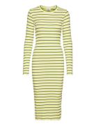 5X5 Stripe Boa Dress Mads Nørgaard Yellow