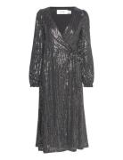 Vifunkla L/S Wrap Sequin Dress/Fair Vila Black