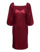 Sldalila Gausa Dress Soaked In Luxury Burgundy