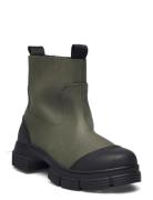 Recycled Rubber Tubular Boot Ganni Green