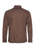 Slhregtimor Shirt Ls Cut Away Check Ex Selected Homme Brown
