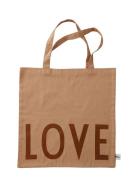 Favourite Tote Bag Design Letters Brown