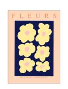 Fleurs Orange Poster & Frame Patterned