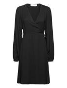 Slffiola Ls Wrap Dress Selected Femme Black