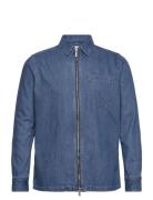 Relaxed Denim Zip Shirt - Gots/Vega Knowledge Cotton Apparel Blue