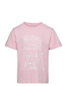 Road Trip Printed T-Shirt - Gots/Ve Knowledge Cotton Apparel Pink