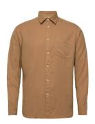 Slhregpastel-Linen Shirt Ls W Selected Homme Brown