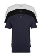Slhnewpima Ss O-Neck Tee 3 Pack Noos Selected Homme Black