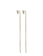 Titiana Crystal Earrings Pilgrim Gold