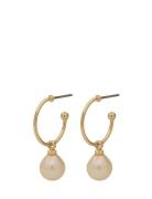 Eila Pearl Earrings Gold-Plated Pilgrim Gold