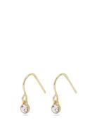 Lucia Recycled Crystal Earrings Pilgrim Gold