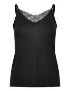 Top With Lace, Lenzing™ Ecovero™ Esprit Collection Black