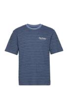 Textured Stripe T-Shirt Penfield Navy