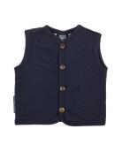 Vest, Merino Wool W. Buttons, Navy Smallstuff Navy