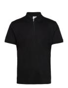 Slhfave Zip Ss Polo B Selected Homme Black