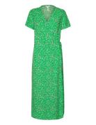 Objema Elise S/S Long Wrap Dress Rep . C Object Green