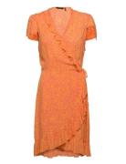 Vmmenny Short C/S Wrap Dress Wvn Ga Vero Moda Orange