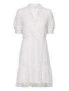 Vilinneas S/S V-Neck Short Dress/Wc/Dc Vila White