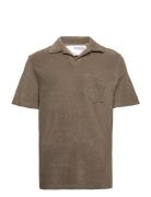 Slhrelax-Terry Ss Resort Polo Ex Selected Homme Khaki