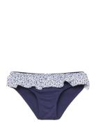 Ruffled Floral Bikini Bottom Mango Navy