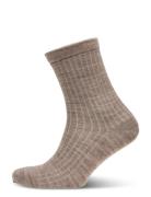 Wool Rib Socks Mp Denmark Brown