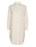 Vilde Loose Shirt Dress Gots Basic Apparel Cream