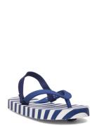 Striped Flip-Flops Mango Blue