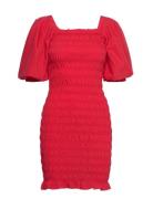 Rikka Plain Dress A-View Red