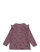 Blouse Ls W.aop - Girls Fixoni Purple