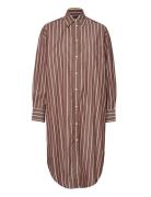 Os Striped Shirt Dress GANT Brown