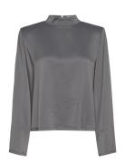 Shiny Longsleeve Top House Of Dagmar Silver