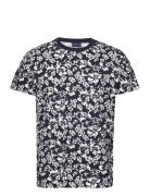 Floral Print T-Shirt GANT Navy