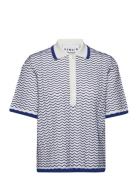 Wave Knit Polo Shirt REMAIN Birger Christensen Blue