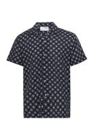 Slhreg-Air Shirt Ss Mix Selected Homme Navy