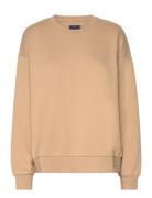 G Badge C-Neck GANT Beige