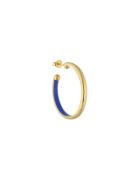 Rainbow Hoops 4Mm Gold Plated Design Letters Blue