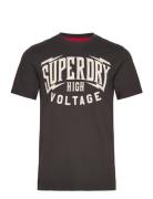 Retro Rock Graphic T Shirt Superdry Grey