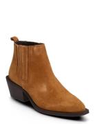 Biamona Western Boot Low Chelsea Suede Bianco Beige