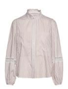 Tiffany Stripe Shirt A-View Beige