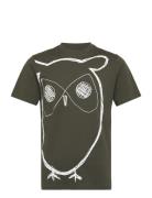 Aop Owl Tee - Gots/Vegan Knowledge Cotton Apparel Khaki